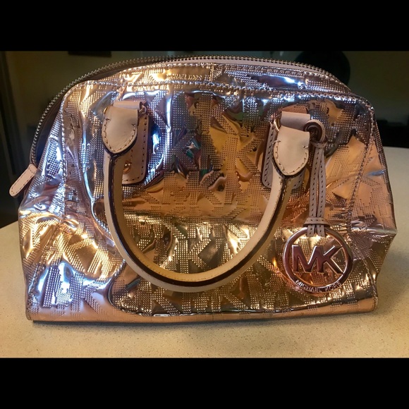 Michael Kors Metallic Mini Handbag - Picture 3 of 6